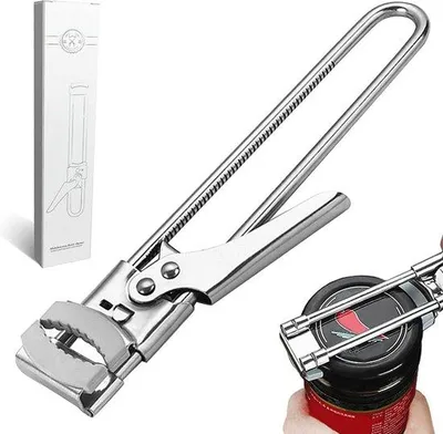 Produktbild von Dekselöffner, schraubendekselöffner aus Edelstahl, verstellbarer Blechöffner für Senioren - Silber