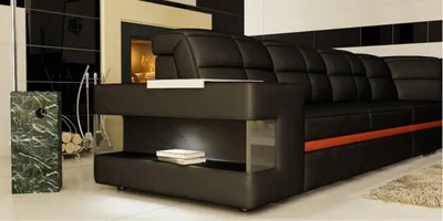 Immagine prodotto di Divano in pelle divano di design divano angolare divano imbottito divano angolare con illuminazione