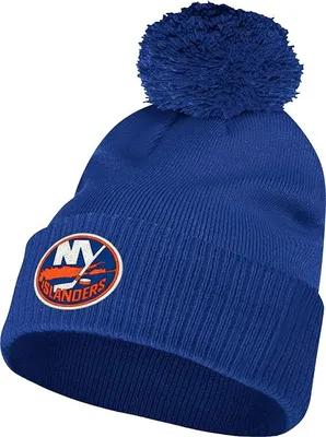 Zdjęcie produktu dla Czapka bobble NHL z mankietem, drużyny NHL, logo New York Islanders, błękit królewski, rozmiar: OSFM