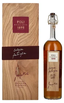 Image de Poli Grappa Barrique 1898 Solera di Famiglia 55% Vol. 0,7l in Holzkiste