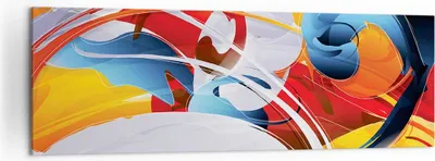 Produktbild von Bild auf Leinwand - Leinwandbild - Abstraktion modern - 160x50cm - Wand Bild - Wanddeko - Leinwanddruck - Bilder - Kunstdruck - Wanddekoration - Leinwand bilder - Wandkunst - AB160x50-3529