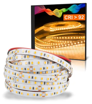 Produktbild von LED Strip 2835 Warmweiß (2700K) CRI 92 72W 5 Meter 24V IP20