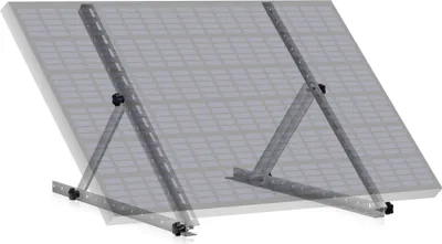 Produktbild von Zelsius Aluminium Solarmodul Halterung, von 0 bis 90 Grad, für ein Panel, Stützstange 71 cm