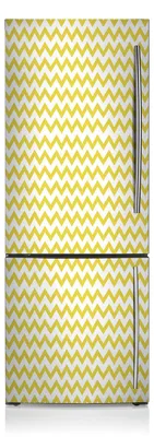 Produktbild von Kühlschrank Aufkleber Kühlschrankmagnete Dekoration Kühlschrankfolie 60x180 cm - Gelbe Zickzacks.