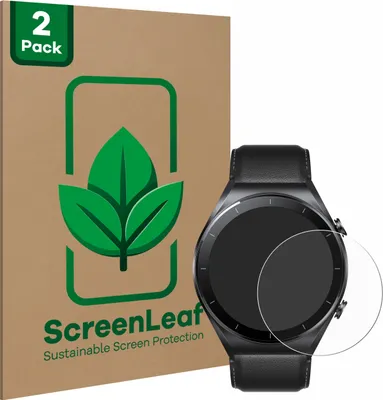 Produktbild von 2x ScreenLeaf Schutzfolie für Xiaomi Watch S1 nachhaltiger Displayschutz Display Schutz Folie Klar Transparent