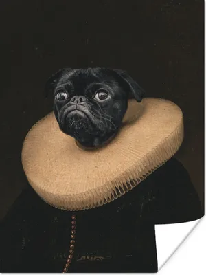 Produktbild von MuchoWow® Poster Hund - Malerei - Alte Meister 120x160 cm - Wandbilder