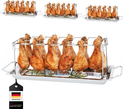 Immagine prodotto di porta cosce di pollo bremermann per 12 cosce o ali di pollo, set di 4 pezzi