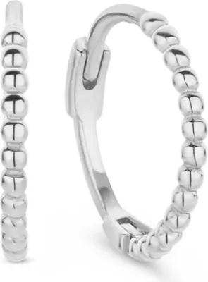 Produktbild von New Bling 9NB-0774 Silberne Ohrringe - Damen - Besetzt - Kugeln - 15 x 1,3 mm - Rhodium - Silber