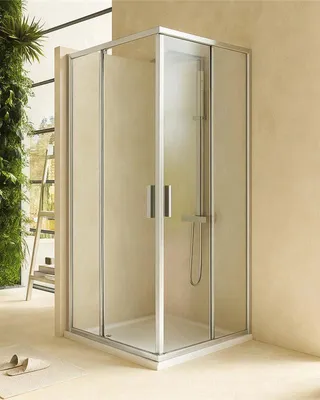 Immagine prodotto di Box doccia 80x100 Rio doppio scorrevole vetro 6 mm trasparente H 195 cromo