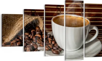 Produktbild von Bild auf Leinwand - Leinwandbild - Aroma Kaffee Getreide - 100x60cm - Wand Bild - Wanddeko - Leinwanddruck - Bilder - Kunstdruck - Wanddekoration - Leinwand bilder - Wandkunst - EG100x60-2382