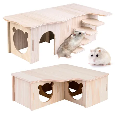 Immagine prodotto di Set di 2 cucce per criceti in legno
