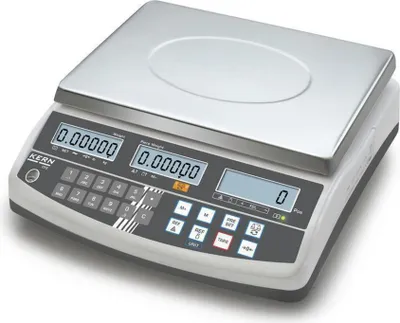 Produktbild von KERN & SOHN Zählwaage, 15 kg, Edelstahl, Edelstahl, LCD, 2 cm, 3,4 kg