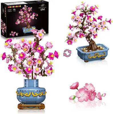 Produktbild von Klemmbausteine Set Kirschblüte Bonsai Baum, 775 Stücke, für Heimdekoration