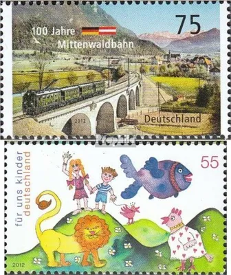 Produktbild von Briefmarken BRD (BR.Deutschland) 2012 Mi 2951,2952 (kompl.Ausg.) gestempelt Mittenwaldbahn