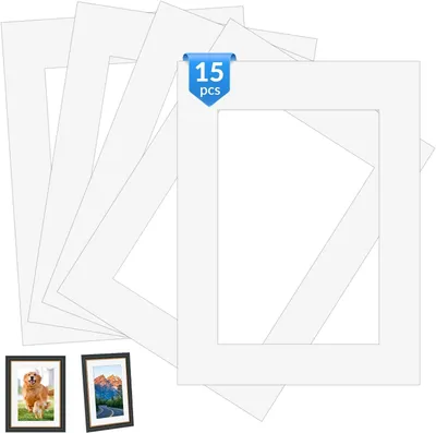 Imagen del producto de Hojas de cartón blancas, 15 unidades, de 30 x 40 cm, para fotografías y postales