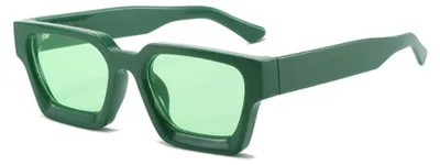 Produktbild von Vintage-Sonnenbrille im rechteckigen Design für Damen und Herren, klobige Retro-Sonnenbrille mit UV400-Schutz