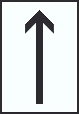 Produktbild von Richtungspfeil hoch Schild hochkant schwarz weiss Pfeil A6 (105x148mm)