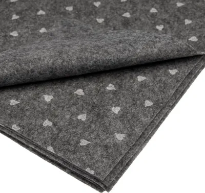 Produktbild von Bastelfilz mit Herzen 30x40cm Dekofilz Filzplatten Filzstoff 1mm, grau