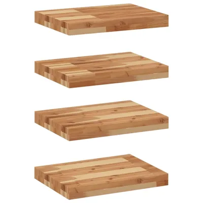 Image de Étagères flottantes 4 pcs 60x30x4 cm acacia massif à l'huile