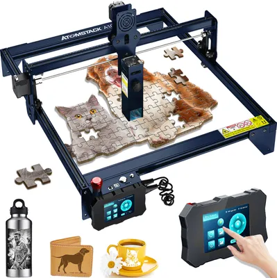 Produktbild von ATOMSTACK A10 Pro/X7 Pro/S10 Pro 10W Gravurmaschinen mit festem Fokus und Touchscreen für Holz und Metall, Acryl, Leder---Blau