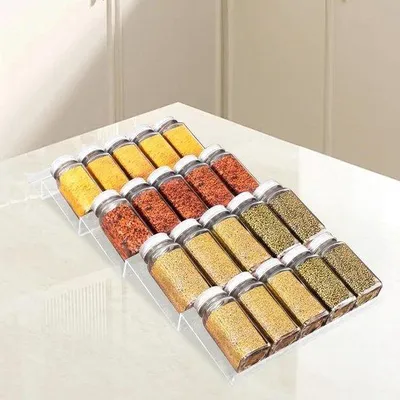 Produktbild von Famanu Kräuterregal für Schublade - Organizer für Kräuter - Set von 4 - Transparent