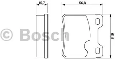 Produktbild von Bosch Bremsbelagsatz, Scheibenbremse  0 986 460 955