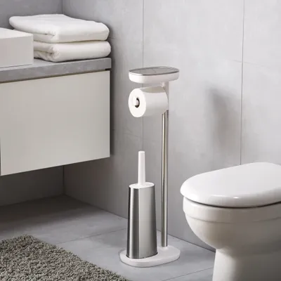 Image de Joseph Joseph EasyStore acier Porte-papier toilette + brosse