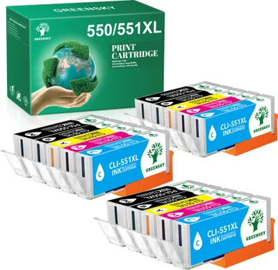 Produktbild von 15x Multipack kompatibel für Canon PGI-550XL Druckerpatronen CLI-551XL Pixma IX6800 IX6850 MX725 MX925 iP7250 MG5550 MG5650 MG6650 MG7150 MG7550