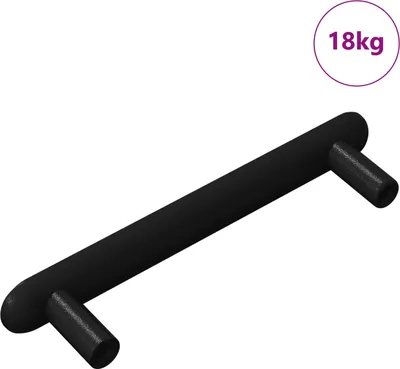Zdjęcie produktu dla VidaXL, uchwyt do szafy, 474 sztuk, czarny, 121 x 16,6 x 28,3 mm, żelazo