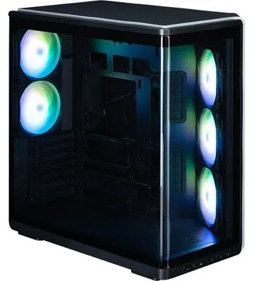 Produktbild von Zalman P60 BLACK, Midi Tower, PC, Schwarz, ATX, Mini-ITX, Kunststoff, Stahl, Gehärtetes Glas, 17 cm