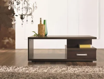 Obrázok produktu pre Konferenčný stolík so šuplíkom KASSON - gaštan wenge