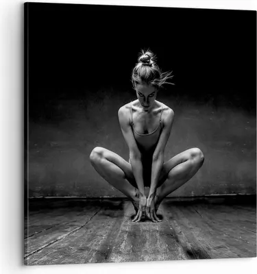 Produktbild von Bild auf Leinwand - Leinwandbild - Einteilig - Tänzerin Frau Ballerina - 60x60cm - Wand Bild - Wanddeko - Wandbilder - Leinwanddruck - Bilder - Wanddekoration - Leinwand bilder - AC60x60-4925