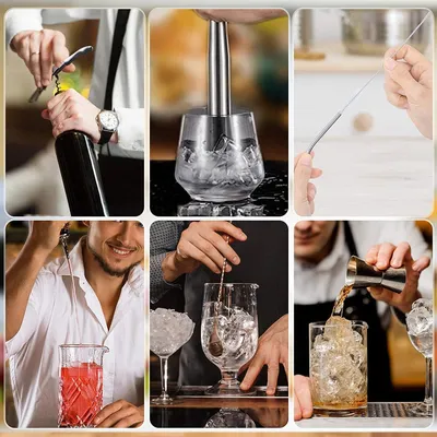 Image de Set de gobelets à cocktail - Barman Kit - 20 pièces - acier inoxydable