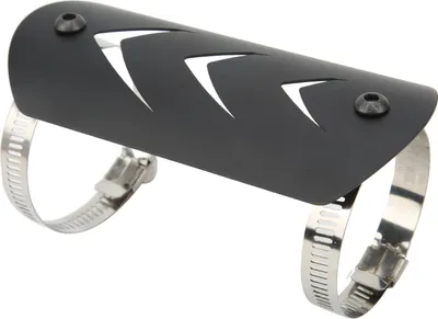 Produktbild von Auspuffschalldämpfer-Rohrschutz, Edelstahl-Hitzeschildabdeckung, universell für Motorrad, Schwarz