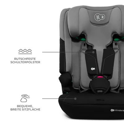 Produktbild von Kinderkraft I-COMFY Autokindersitz 3-in-1 i-Size 76–150 cm, 15 Monate bis 12 Jahre, R129, EASY GROW, H-GUARD, SPS, 10 Neigungspositionen, Grau