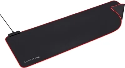 Produktbild von Trust Gaming GXT 764 Glide-Flex RGB Mauspad XXL, 930x300 mm, Gaming Mousepad mit LED Beleuchtung, Rutschfeste Gummiunterseite, Große Schreibtischunterlage, USB-betrieben, Desk Mat - Schwarz