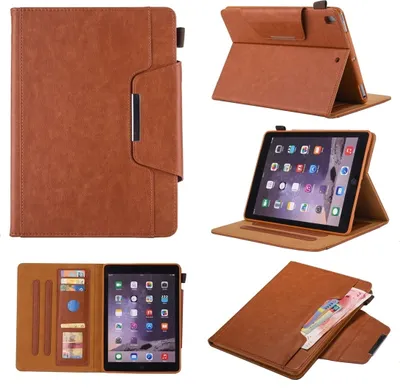Produktbild von Mobigear Luxury iPad 7 (2019) Hülle Klapphülle + Stifthalter - Braun