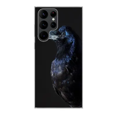 Produktbild von MuchoWow® Handyhülle Schutzhülle Hülle für Samsung Galaxy S22 Ultra Vogel - Tiere - Schwarz Silikon Softcase Handy Hülle - Abbildung