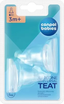 Produktbild von Canpol Babies Silikonschnuller 2 Stk. Rund Langsam
