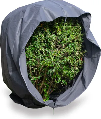 Produktbild von 200 x 240 cm Premium XXL Winterschutz für Pflanzen grau Kübelpflanzen Winterschutzcover draußen Haube Reißverschluss Zugband Pflanzenschutzhaube