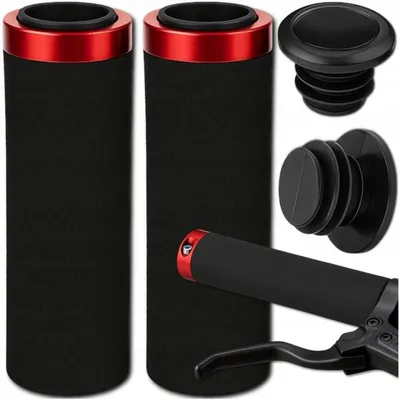 Obrázok produktu pre Ergonomické gripy na bicykel 130 mm, Lock-On, 22 mm, čierno-červené, 2 kusy