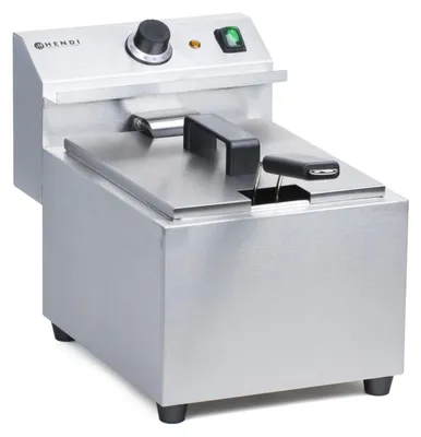 Zdjęcie produktu dla Hendi 207208, Frytkownica, 8 l, 50 °C, 190 °C, Pojedyńczy, Srebrny