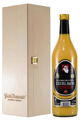 Produktbild von Rauter Advocaat Eierlikör mit Geschenk-Holzkiste
