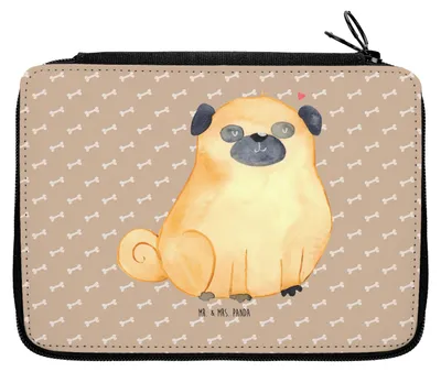 Produktbild von Mr. & Mrs. Panda Federmäppchen Mops - Hundeglück - Geschenk, Federtasche, Hund, Liebe, Knuffig, Stiftemappe, Bleistiftetui, Mäppchen, Etui, Hundemama, Sprüche
