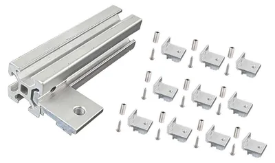 Image de 10 supports d'étagère en aluminium, de 20/30/40 mm, pour montage d'angle, connecteurs pour étagères et présentoirs