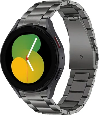 Produktbild von Strap-it Titanarmband - Kompatibel mit Samsung Galaxy Watch 5 Armband 40mm Ersatzarmband - Titanium - Hochwertiges Material - für Samsung Galaxy Armband Graphit