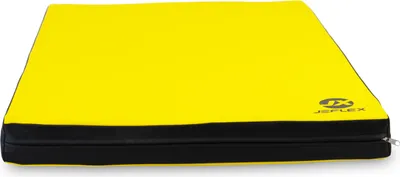 Produktbild von Turnmatte 100 x 70 x 8 cm GELB/SCHWARZ Fitness Weichbodenmatte Sportmatte Jeflex