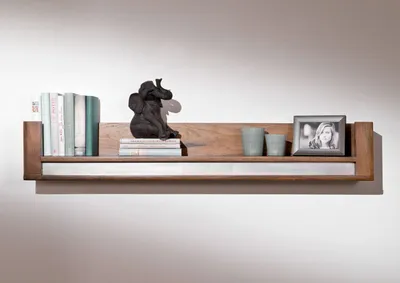 Produktbild von MASSIVMOEBEL24 Wandboard Sheesham 120x22x20 noble unique lackiert SYDNEY #108