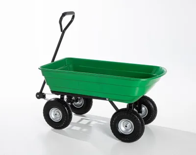 Zdjęcie produktu dla Wózek ogrodowy Powertec Garden 50L, ok. 96 x 47 x 47,5 cm - Zielony