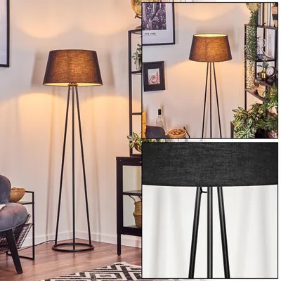 Produktbild von Schiavonea Stehlampe aus Metall/Stoff in Schwarz/Weiß
